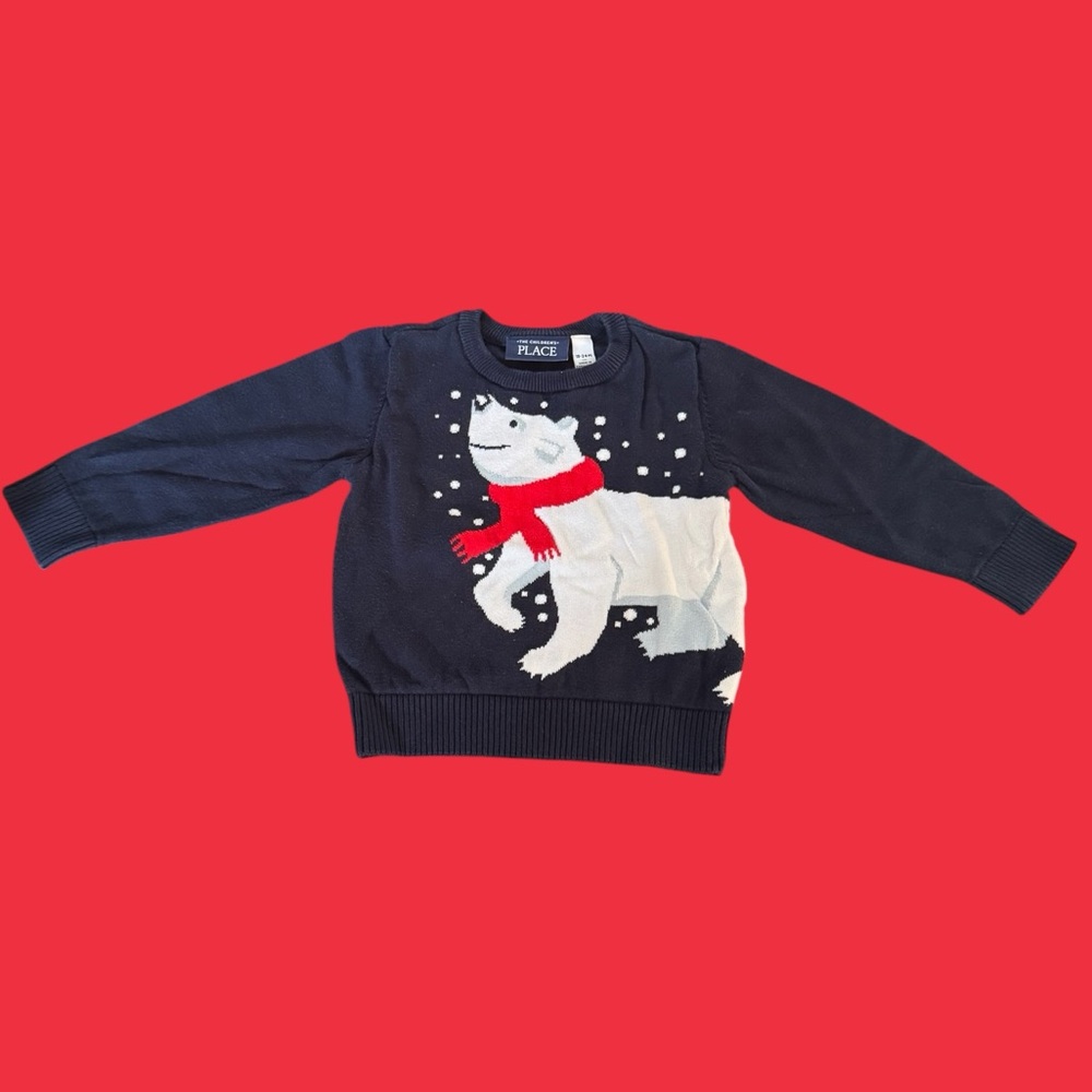 Navy Sweater with Polar Bear Design 🐻‍❄️